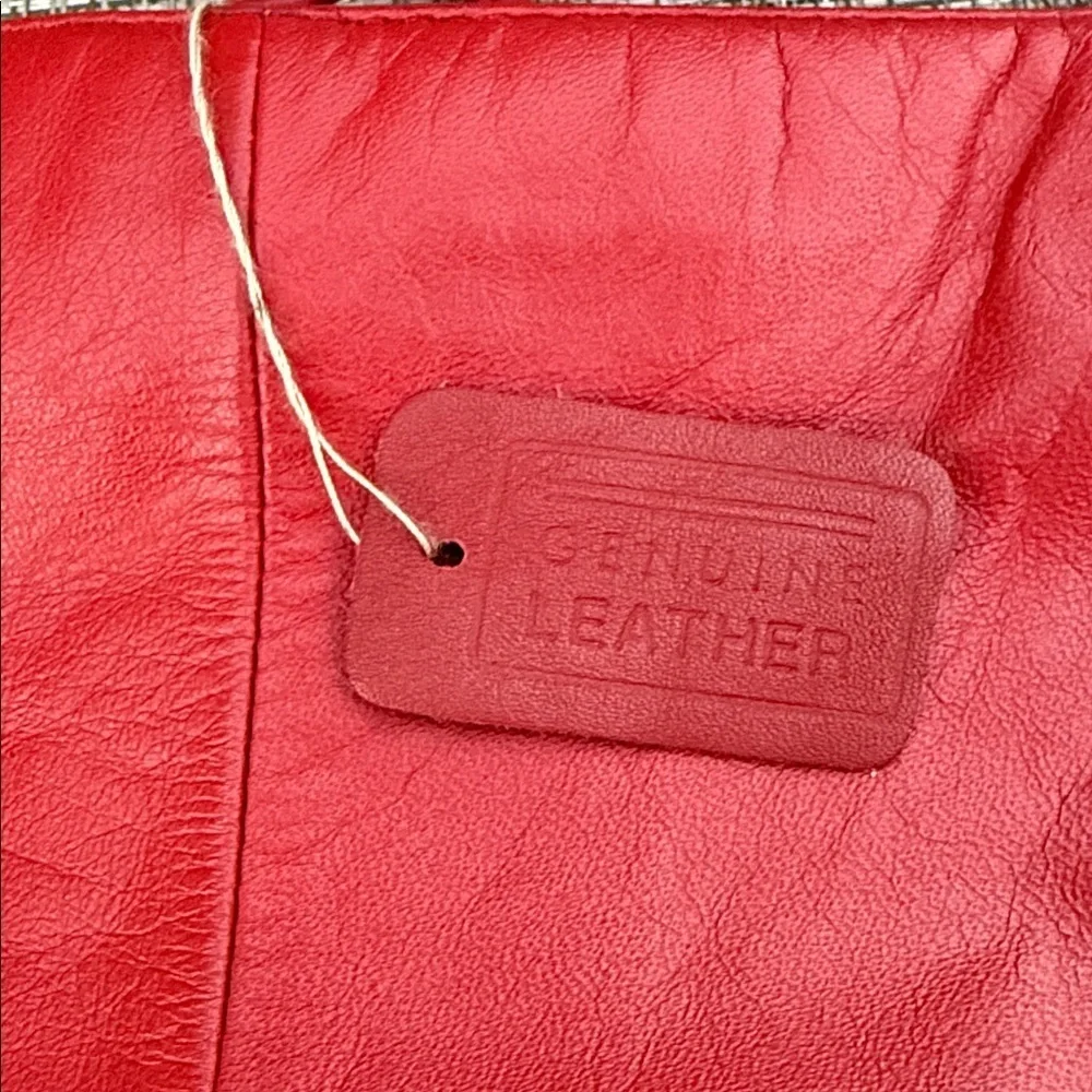 Chic Red Leather Clutch